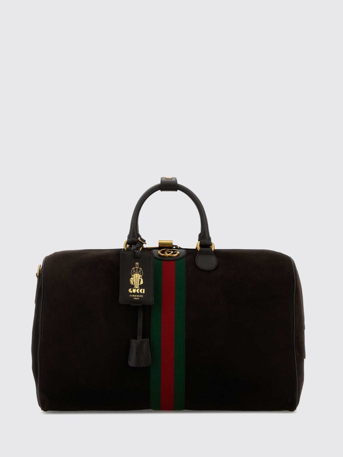savoy medium suede monogram travel bag