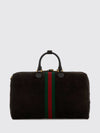savoy medium suede monogram travel bag