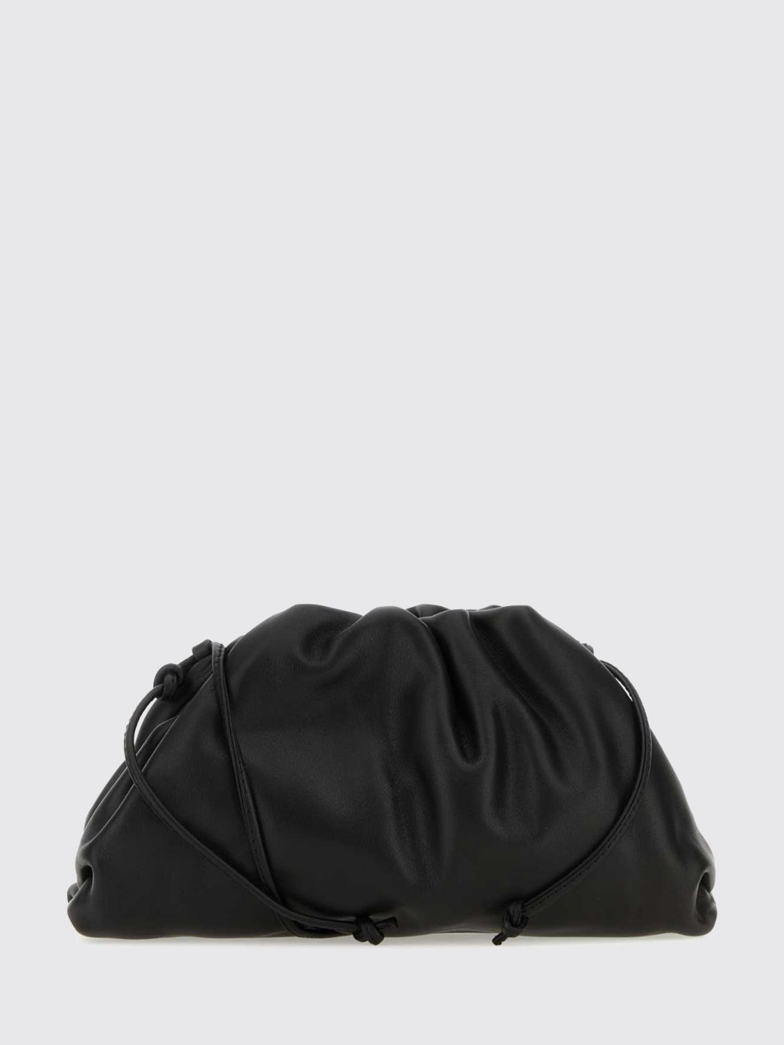 draped calfskin leather mini bag with a thin shoulder strap