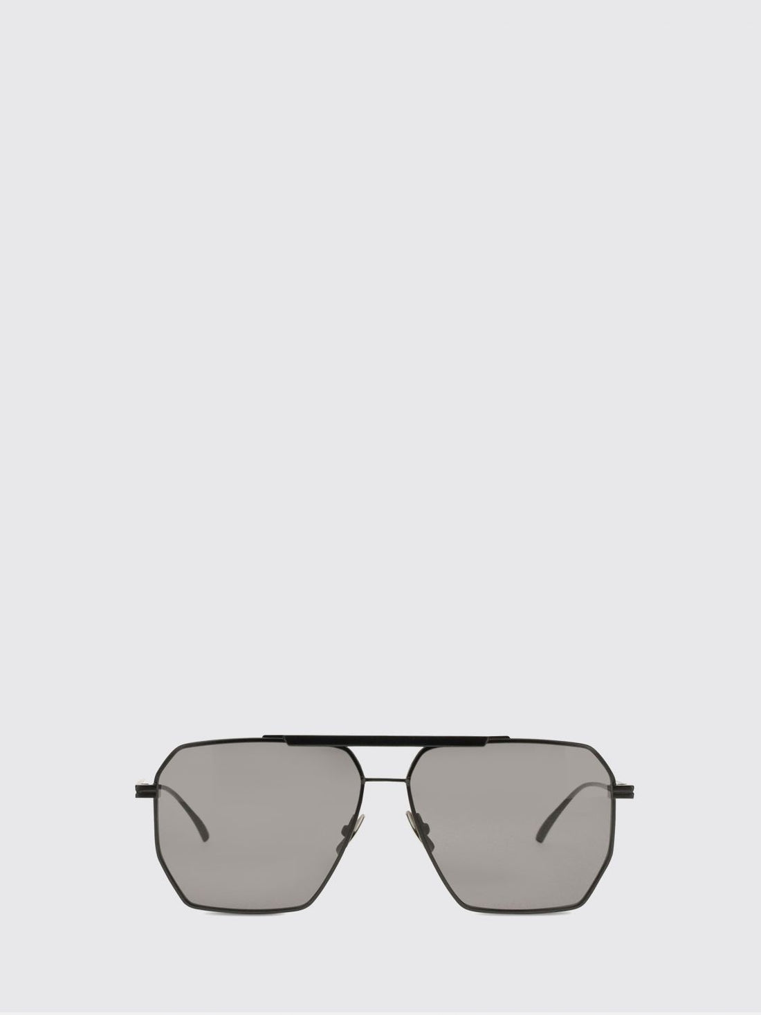 BOTTEGA VENETA OS rectangular metal aviator sunglasses with double bridge