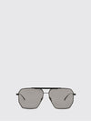 rectangular metal aviator sunglasses with double bridge