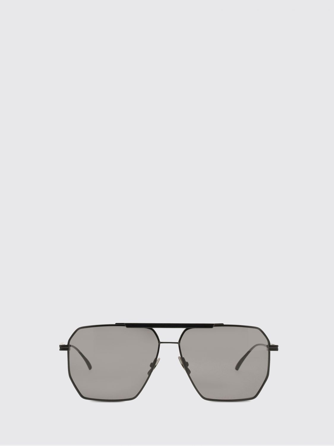 rectangular metal aviator sunglasses with double bridge