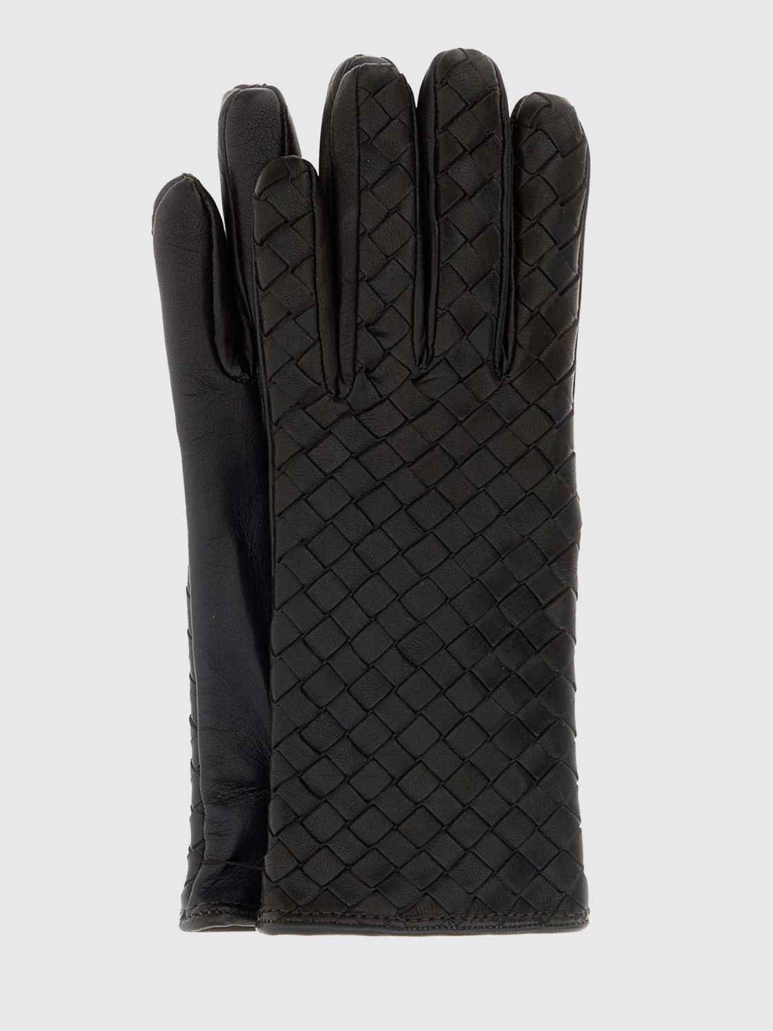 woven lambskin gloves with cashmere lining