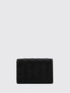 bifold woven lambskin card holder with snap button