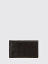 woven nappa leather card holder with removable mirror