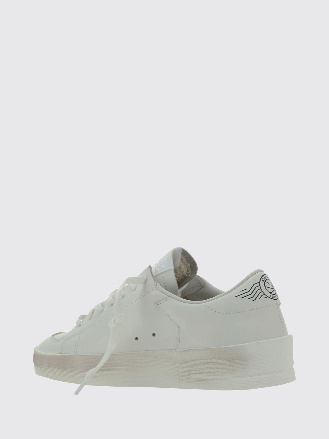 stardan calfskin leather sneakers with distressed effect