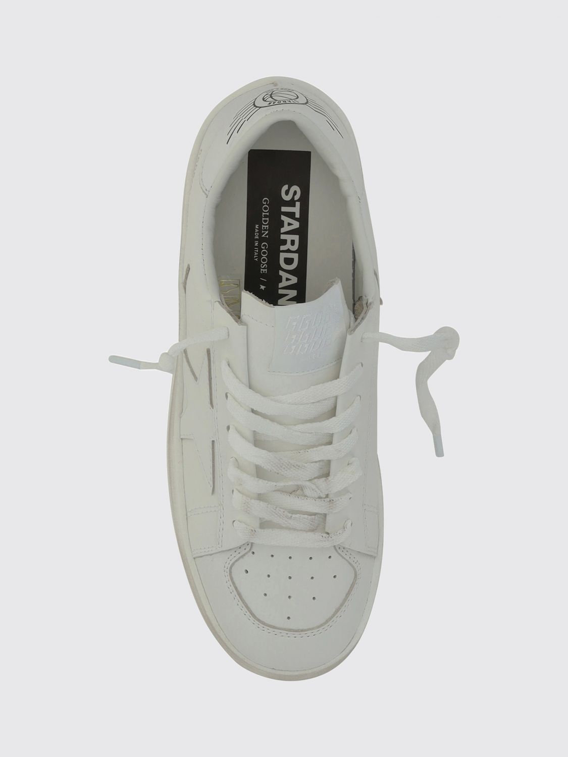 stardan calfskin leather sneakers with distressed effect