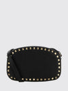 rockstud embroidered calfskin mini crossbody bag