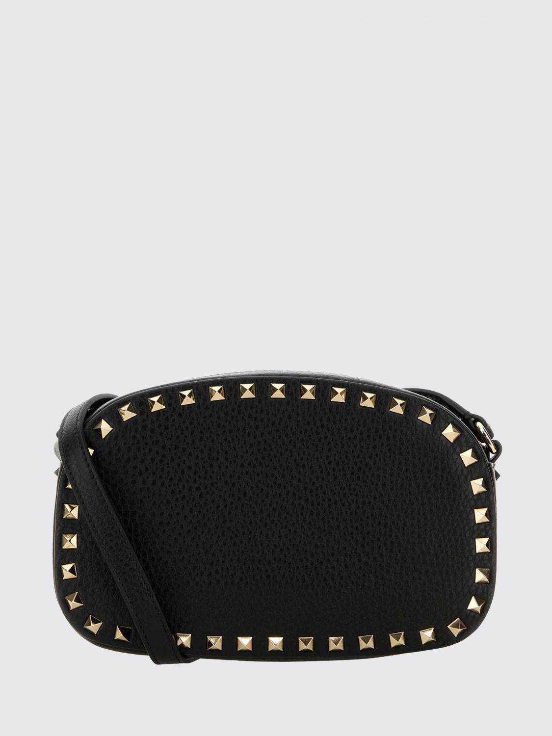 rockstud embroidered calfskin mini crossbody bag