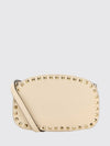 rockstud embroidered calfskin mini crossbody bag