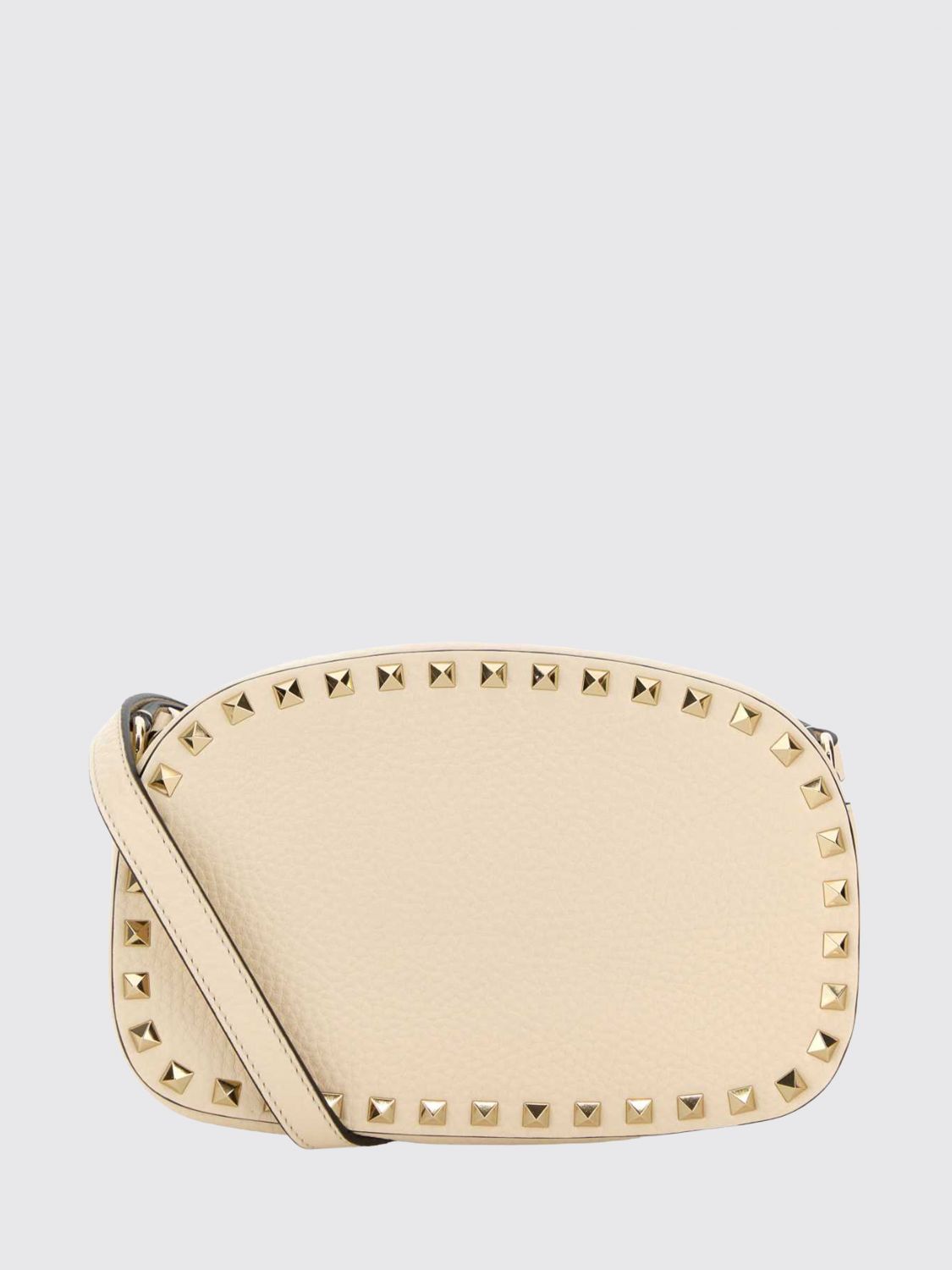 rockstud embroidered calfskin mini crossbody bag