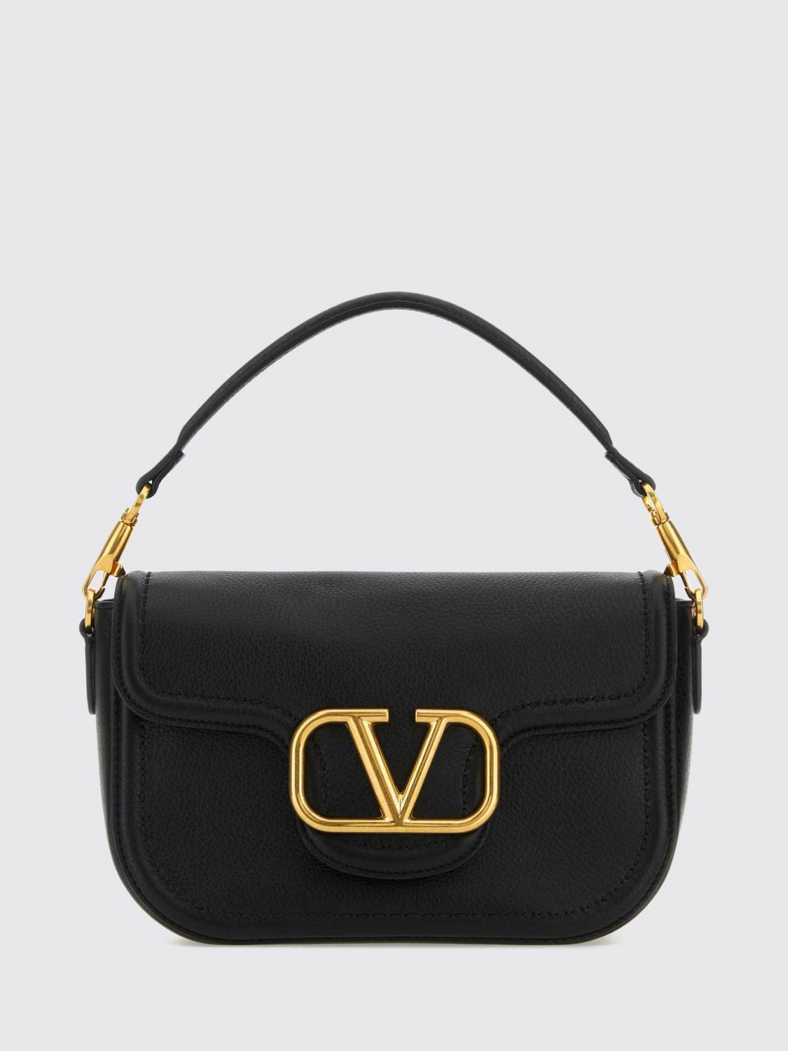 alltime small hammered leather handbag with vlogo