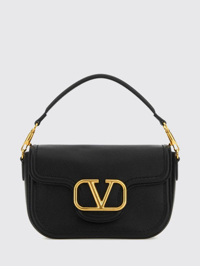 alltime small hammered leather handbag with vlogo