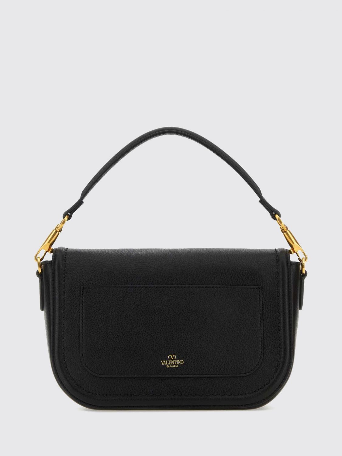 alltime small hammered leather handbag with vlogo