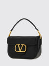 alltime small hammered leather handbag with vlogo