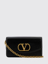 vain leather shoulder bag with vlogo signature