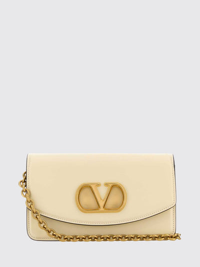 vain leather shoulder bag with vlogo signature