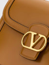 9to5 small calfskin crossbody bag with vlogo signature
