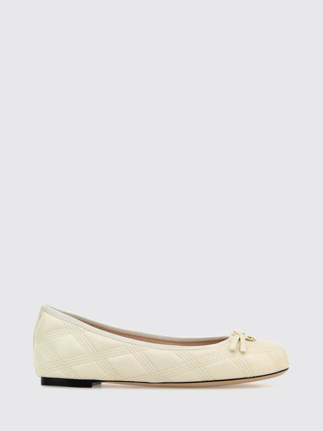 VALENTINO GARAVANI 36 vlogo signature quilted leather ballet flats with bow