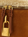 pulse vanity mini bag in shearling and suede leather