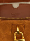 pulse vanity mini bag in shearling and suede leather