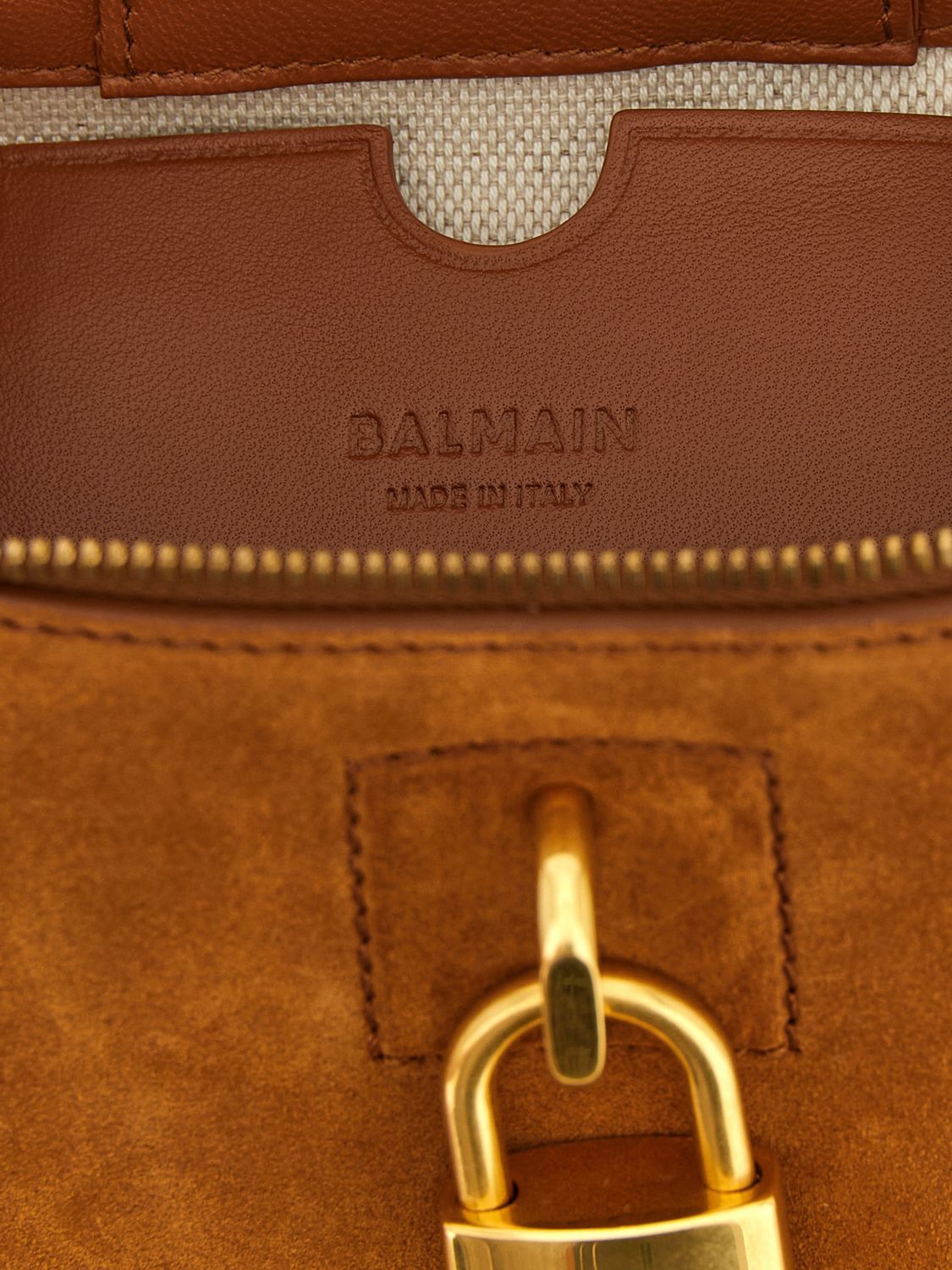 pulse vanity mini bag in shearling and suede leather