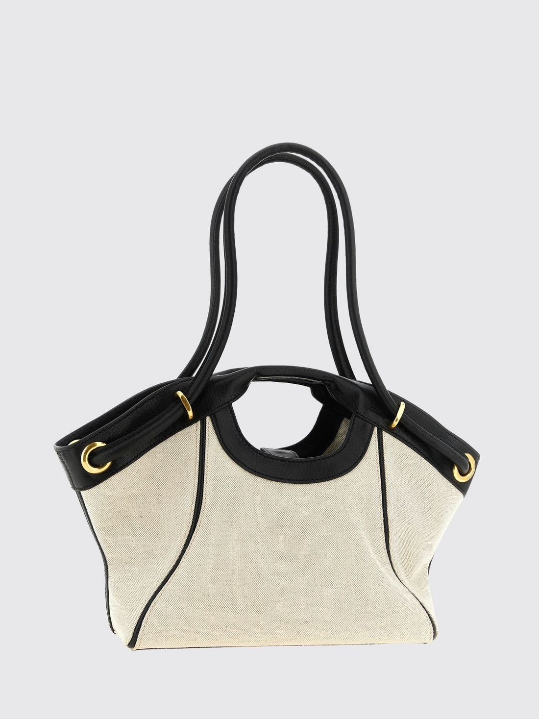 BALMAIN OS linen and cotton tote bag with four handles and inner pouch