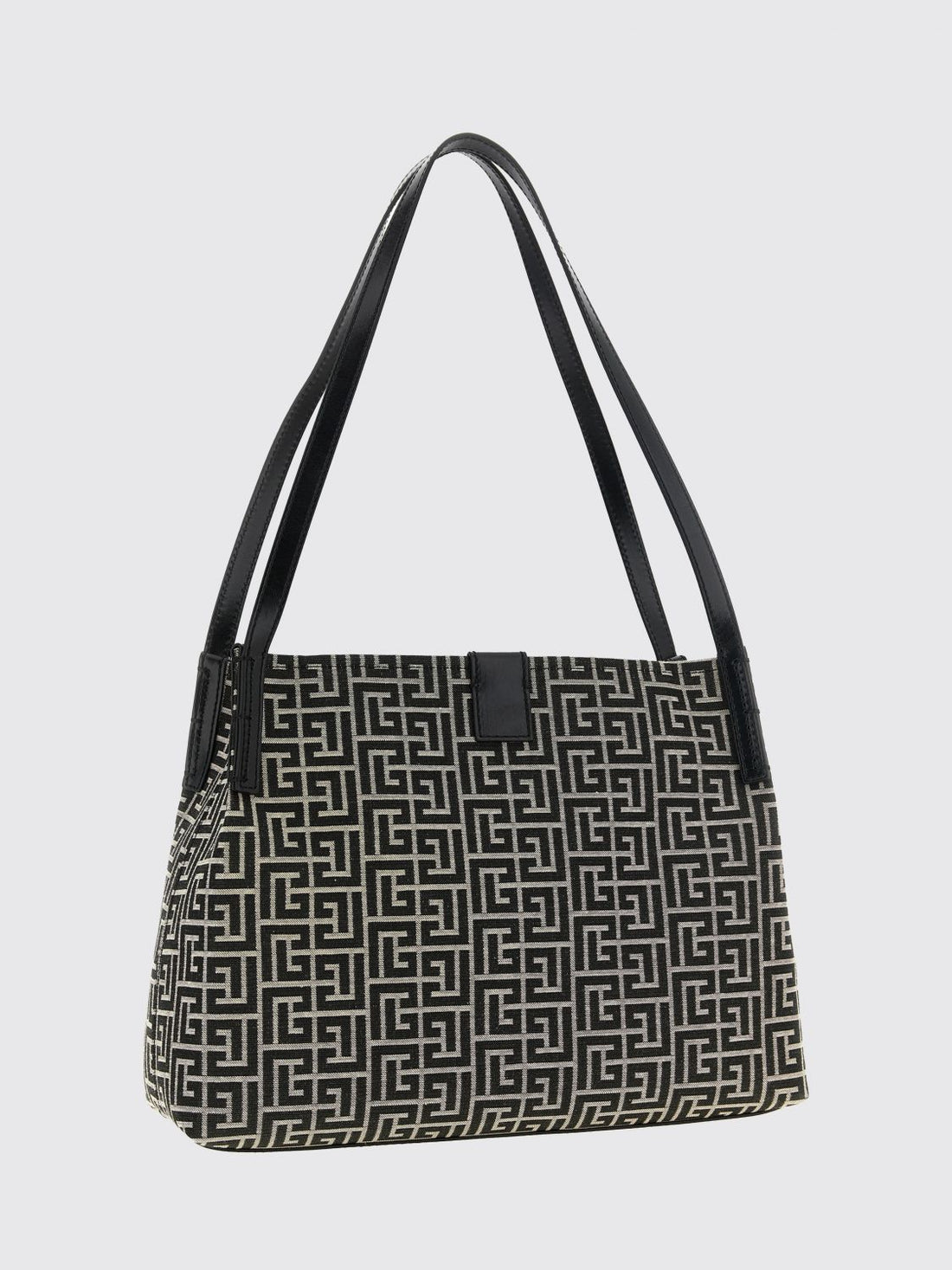 BALMAIN OS release small pb monogram jacquard shoulder bag