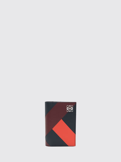 anagram compact bifold wallet in bicolour calfskin leather