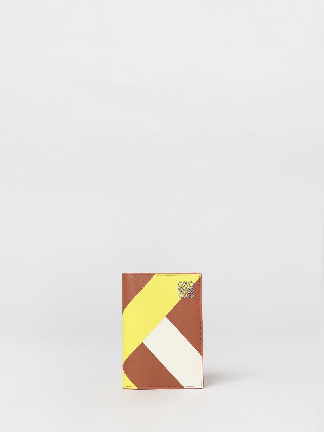 anagram compact bifold wallet in bicolour calfskin leather