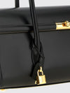 marlene grained calfskin leather shoulder bag