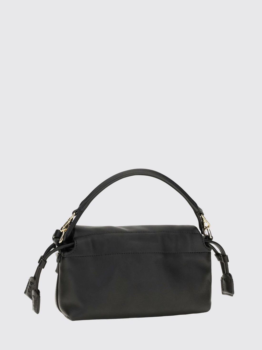 FENDI OS baguette mini bag in nappa leather with drawstring closure and ff logo