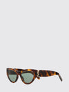 tortoiseshell acetate cat-eye sunglasses with ysl logo on temples