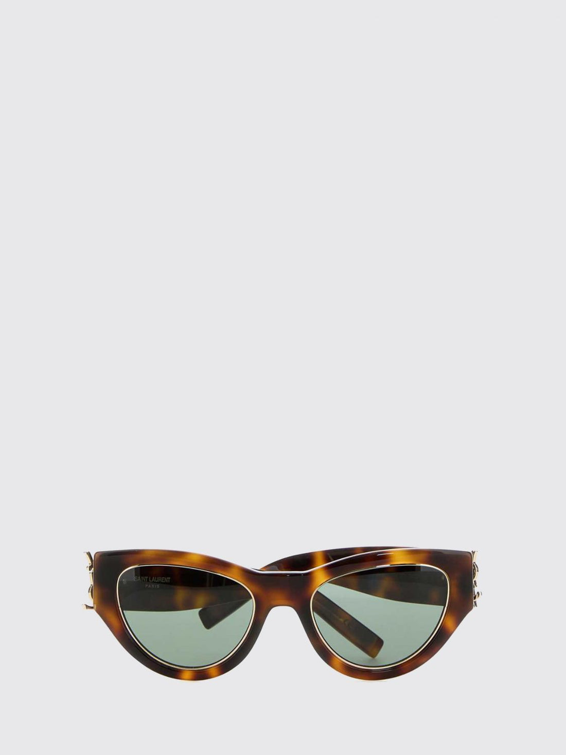 SAINT LAURENT OS tortoiseshell acetate cat-eye sunglasses with ysl logo on temples