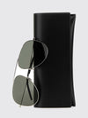 metal aviator sunglasses with teardrop lenses