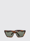 tortoiseshell acetate cat-eye sunglasses with ysl logo and rectangular shape