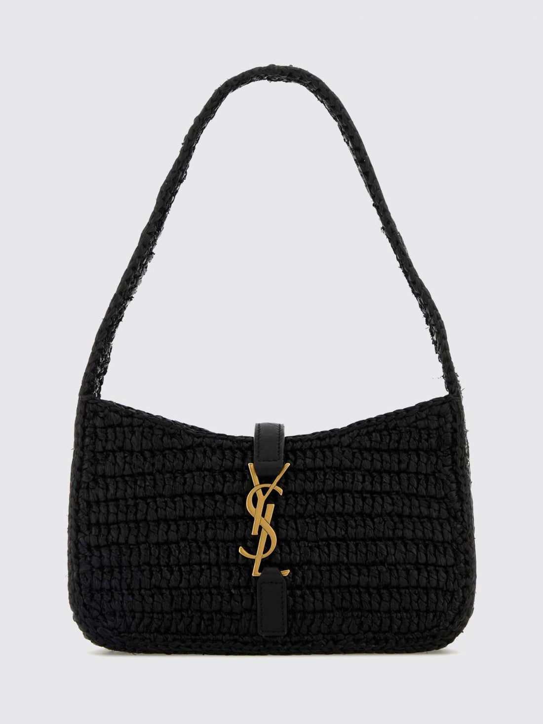 SAINT LAURENT OS le 5 à 7 crochet raffia mini bag with ysl monogram