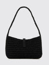 le 5 à 7 crochet raffia mini bag with ysl monogram