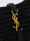 le 5 à 7 crochet raffia mini bag with ysl monogram