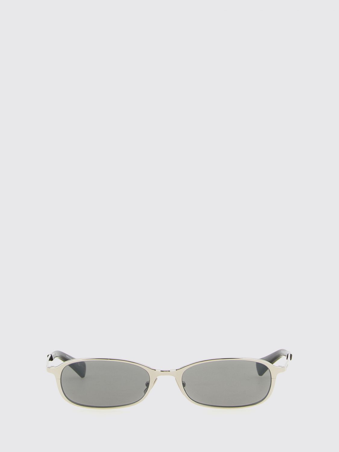 rounded sunglasses in metal and acetate with engraved logo