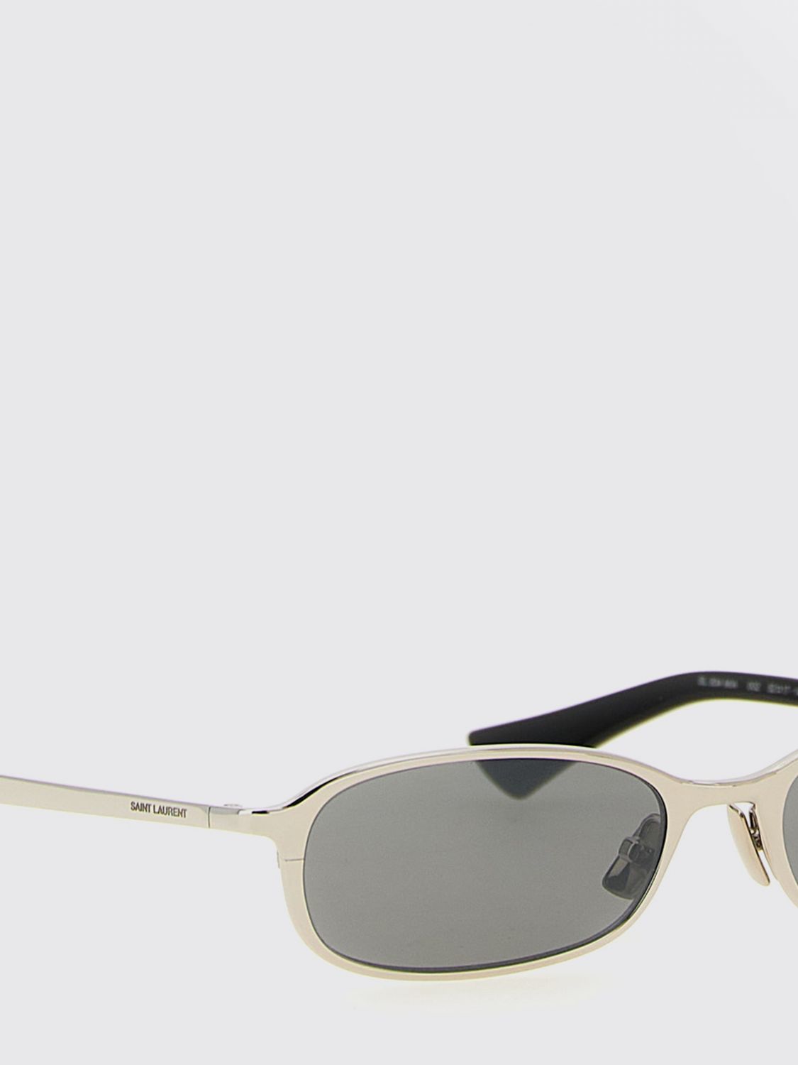 rounded sunglasses in metal and acetate with engraved logo