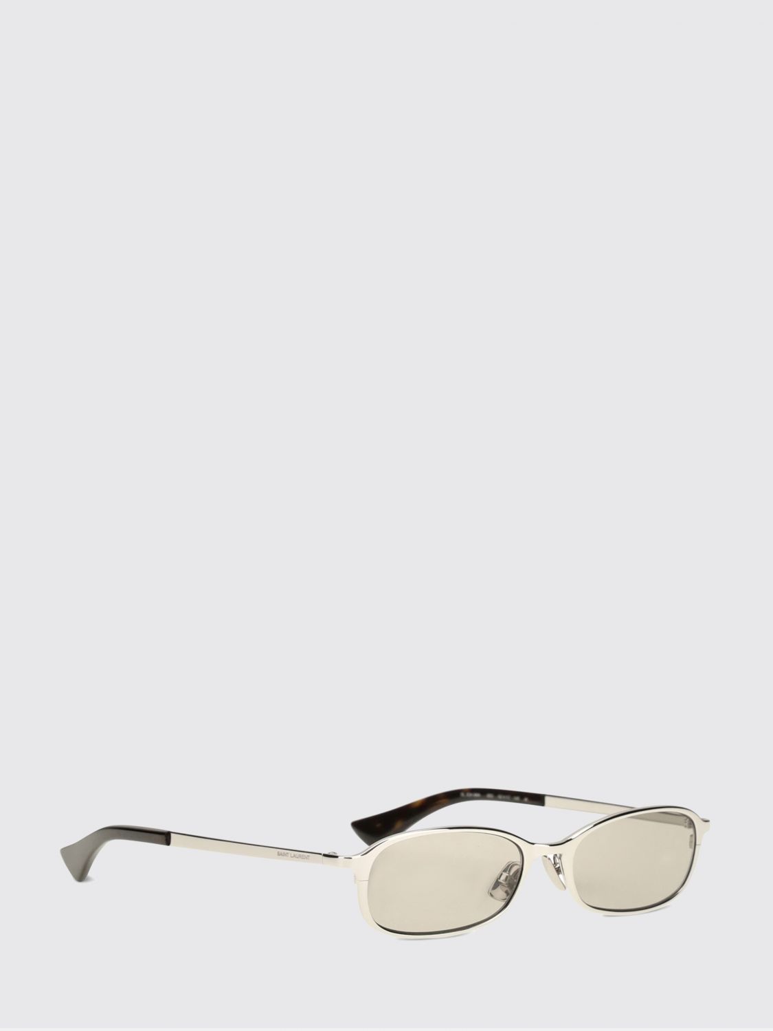 rounded sunglasses in metal and acetate with engraved logo