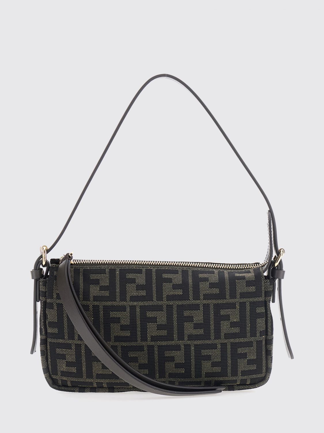ff zucca monogram technical fabric mini shoulder bag