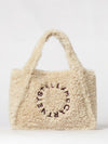 shearling shoulder bag with removable pouch