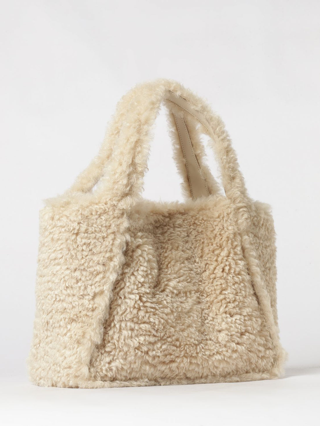 STELLA MCCARTNEY OS shearling shoulder bag with removable pouch