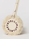 cylindrical shearling shoulder bag with adjustable handle