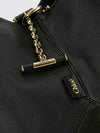 large balloon shoulder bag chloé in suede and grained leather