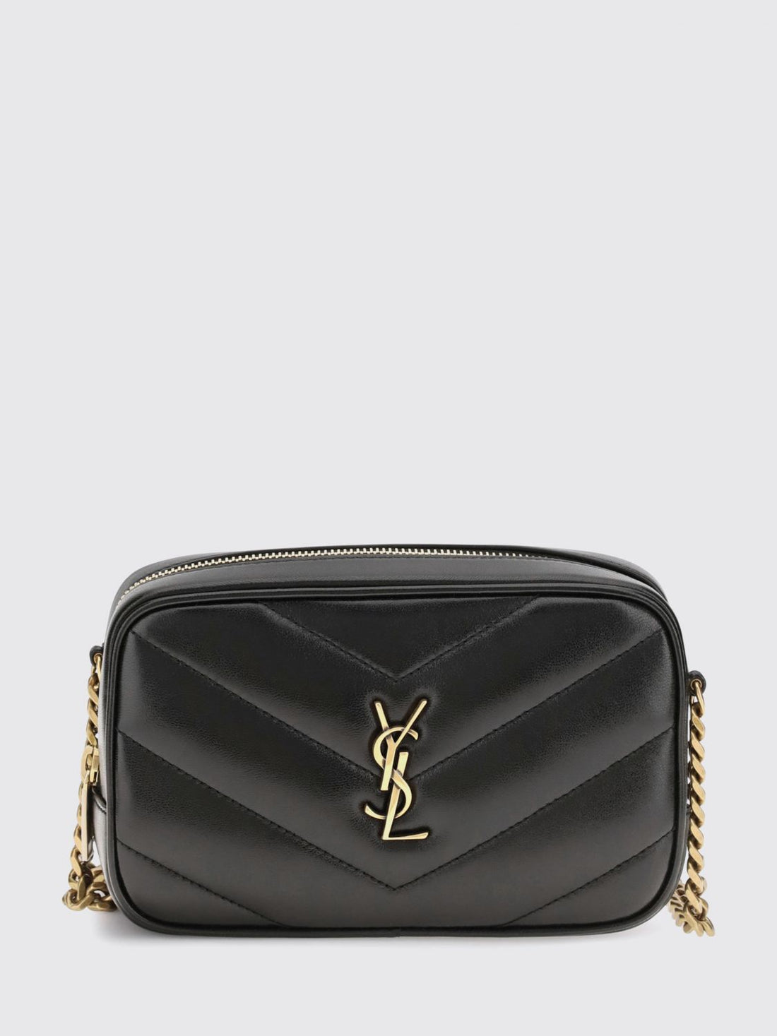 SAINT LAURENT OS loulou mini matelassé leather camera bag with ysl monogram