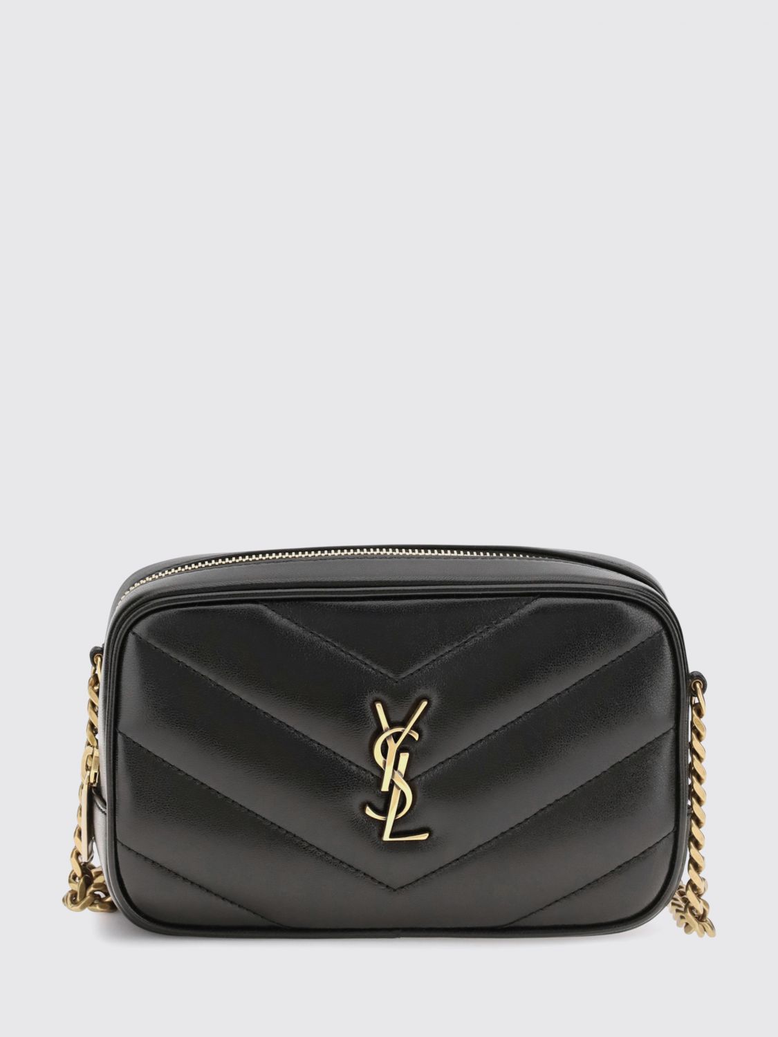 loulou mini matelassé leather camera bag with ysl monogram