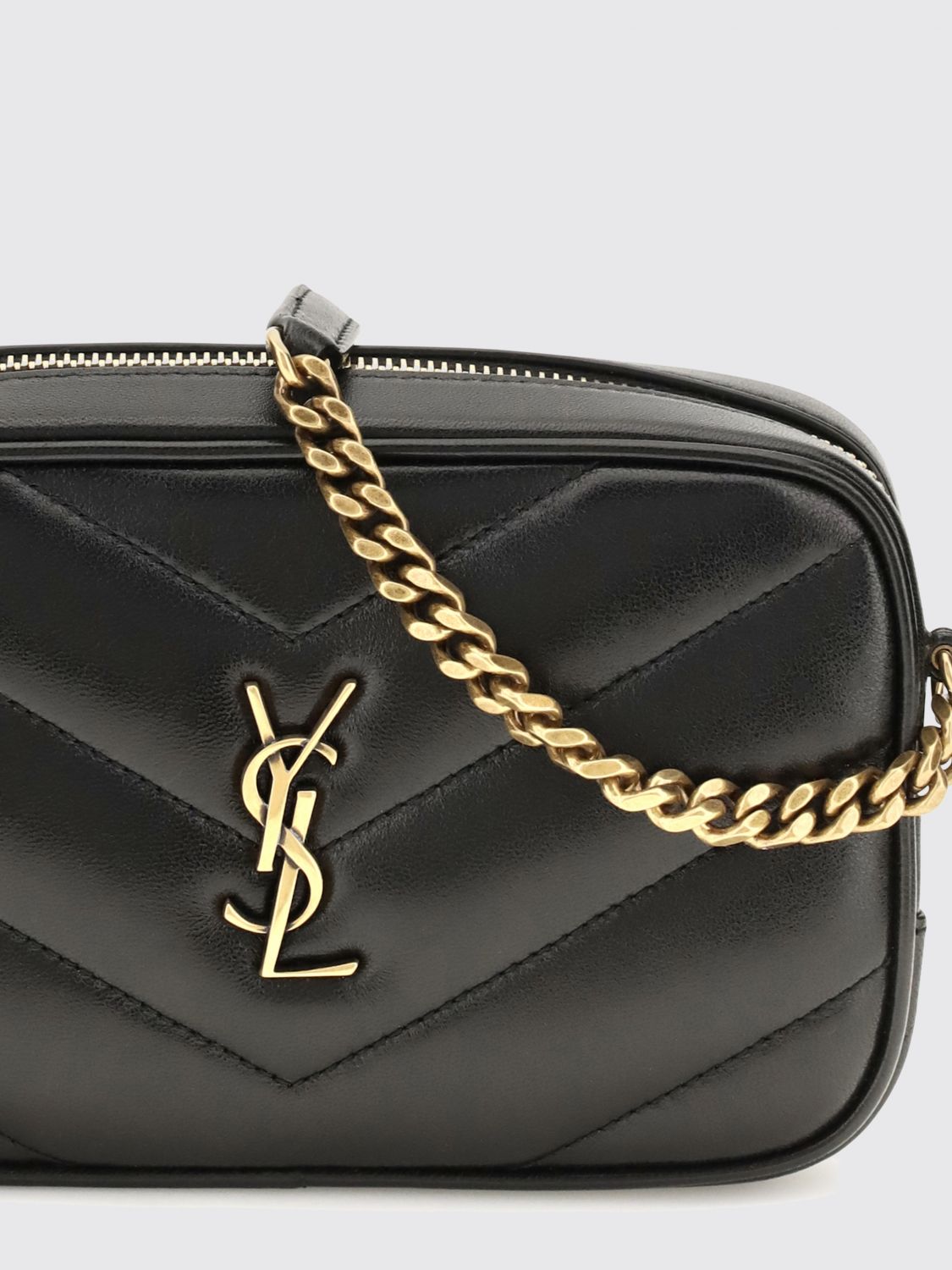 loulou mini matelassé leather camera bag with ysl monogram